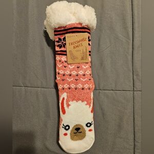 Sherpa Lined Llama Socks